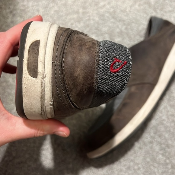 Olukai Men’s Makia Lace Shoes Charcoal Size 10 - Picture 7 of 9